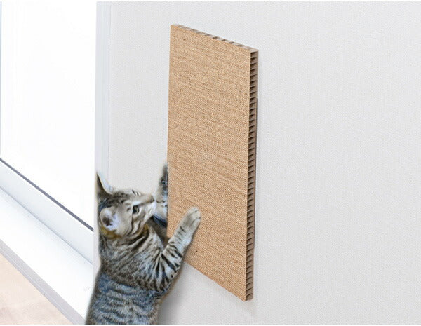 サンコー 吸着 壁に貼れる猫のつめとぎ 麻 45×22cm 厚み15cm 爪とぎ つめとぎ お手入れ 猫 ねこ 猫用 壁 角 貼れる はがせる