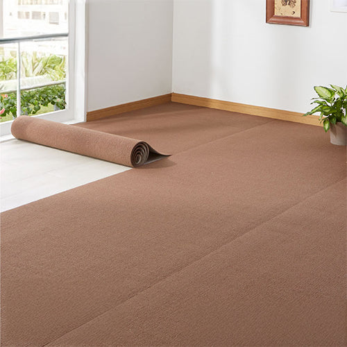 サンコー おくだけ吸着 ズレない マット 90×200cm 厚さ4mm 日本製 はっ水 撥水 洗える 洗濯可 滑り止め ロングマット ペット用 撥水マット カーペットタイプ 無地 床暖房対応 ペット用品 犬用品 国産