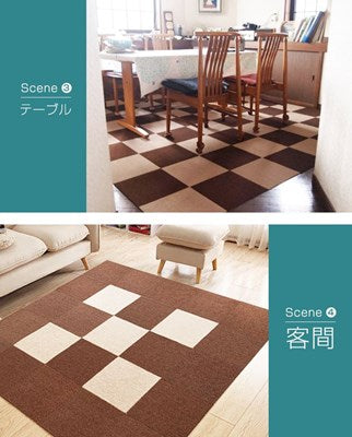 マット 12枚入 45×45cm 1.5畳 滑り止めマット タイルマット 抗菌 防臭 吸着タイルマット ペット用 ペットマット 厚さ4mm フロアマット ジョイントマット 防音