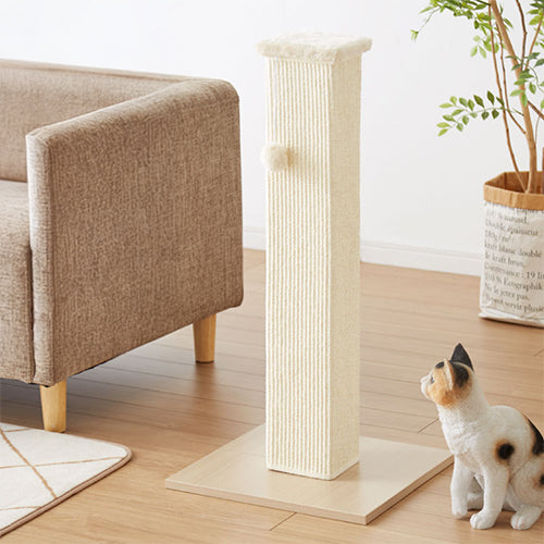 爪とぎ ポール 自立型 スタンド 極太 麻 麻タイプ 麻縄 高さ78.5cm 幅39cm 奥行39cm おしゃれ ナチュラル シンプル かわいい 爪とぎポール つめとぎ 爪研ぎ 爪とぎスタンド 爪磨き ストレス解消 猫