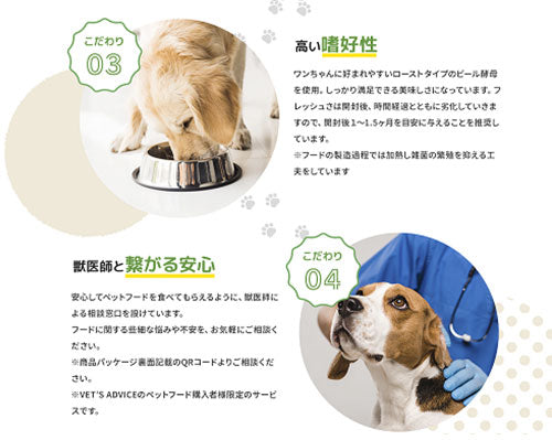 VETS ADVICE シニア期のワンちゃん用 3kg 獣医師に相談できる 療法食 食事療法食 国産 日本製 犬用 いぬ用 フード ドライ ベッツアドバイス