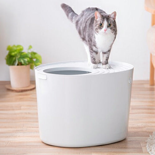 猫 トイレ ボックス型 蓋付 上から猫トイレ PUNT-530 ネコトイレ 箱型 掃除しやすい 散らからない 猫砂 ねこすな アイリスオーヤマ