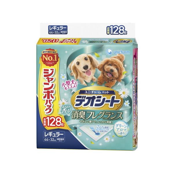 ユニ・チャーム デオシート消臭フレグランスグリーンアロマの香りレギュラー128枚