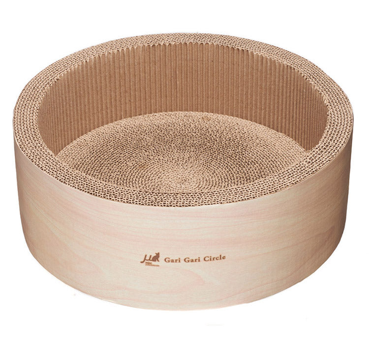 エイムクリエイツ ガリガリサークルインテリア ミルベージュ 爪とぎ 猫用爪とぎ 段ボール ダンボール ガリガリ