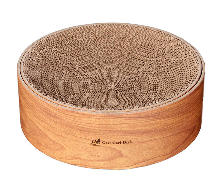 エイムクリエイツ ガリガリディッシュスクラッチャー ティーブラウン 爪とぎ 猫用爪とぎ 段ボール ダンボール ガリガリ