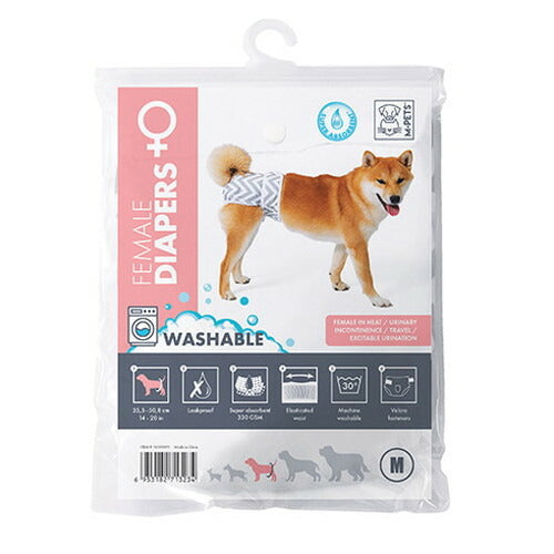 M-PETS エムペッツ 洗える 女の子用オムツ WASHABLE M おむつ パンツ マナーパンツ めす メス ペット用おむつ 介護 老犬 しつけ
