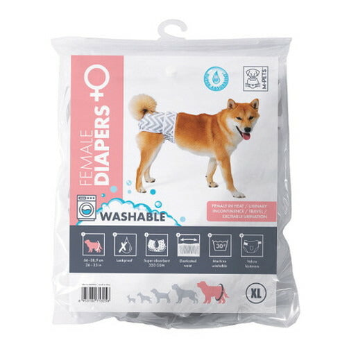 M-PETS エムペッツ 洗える 女の子用オムツ WASHABLE XL おむつ パンツ マナーパンツ めす メス ペット用おむつ 介護 老犬 しつけ