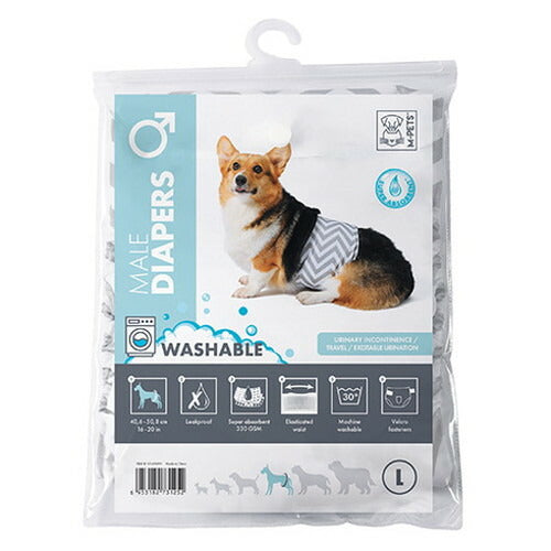 M-PETS エムペッツ 洗える 男の子用オムツ WASHABLE L おむつ パンツ マナーパンツ おす オス ペット用おむつ 介護 老犬 しつけ