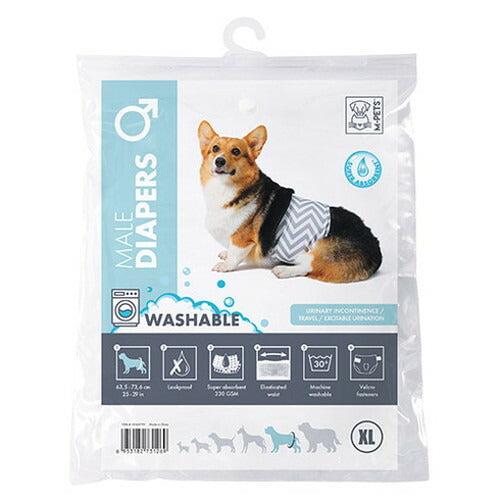 M-PETS エムペッツ 洗える 男の子用オムツ WASHABLE XL おむつ パンツ マナーパンツ おす オス ペット用おむつ 介護 老犬 しつけ