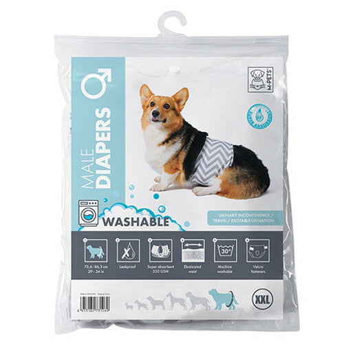 M-PETS エムペッツ 洗える 男の子用オムツ WASHABLE XXL おむつ パンツ マナーパンツ おす オス ペット用おむつ 介護 老犬 しつけ