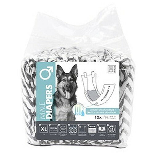 M-PETS エムペッツ 男の子用オムツ XL 紙おむつ ペット用 超吸収 パンツ マナーパンツ おす オス ペット用おむつ 介護 老犬 しつけ