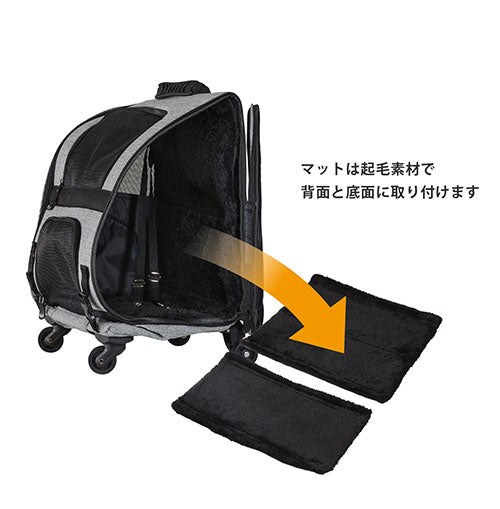 エアバギー フィット AIR BUGGY FITT 耐荷重10kg キャスター付ペットキャリー キャリー カート ペットカート 散歩 お出かけ 旅行 通院 軽量 多頭飼い 折りたたみ 小型犬用