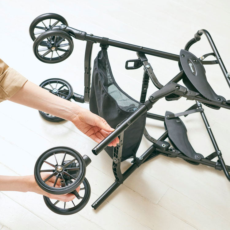 compet milimili ミリミリ ペットカート バスケット取り外し 折りたたみ 洗濯可 洗える コンパクト 軽量 ペット用 カート キャリー バギー 犬用 猫用 コンビ コムペット