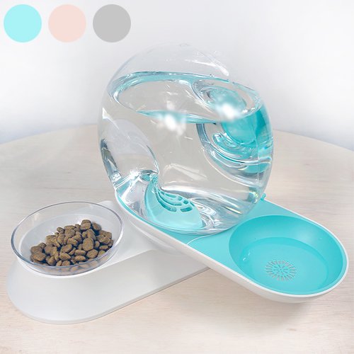 M-PETS エムペッツ カタツムリペット 給水器&給食器 犬用 猫用 自動給水器 水飲み 水やり 給餌器 電源不要 非電源 ウォーターボウル  フードボウル 一体型 ペット用