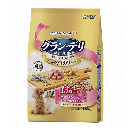 ユニ・チャーム グラン・デリ カリカリ仕立て 13歳以上用 栄養バランスセレクト 1.55kg