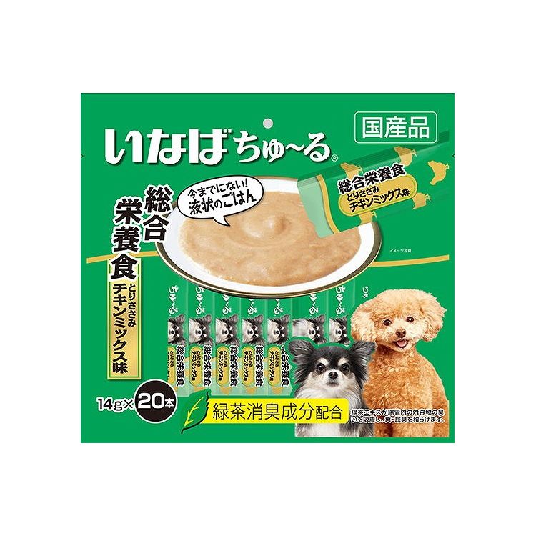 いなばペットフード いなば いなばちゅ~る 総合栄養食 とりささみ チキンミックス味 14g×20本