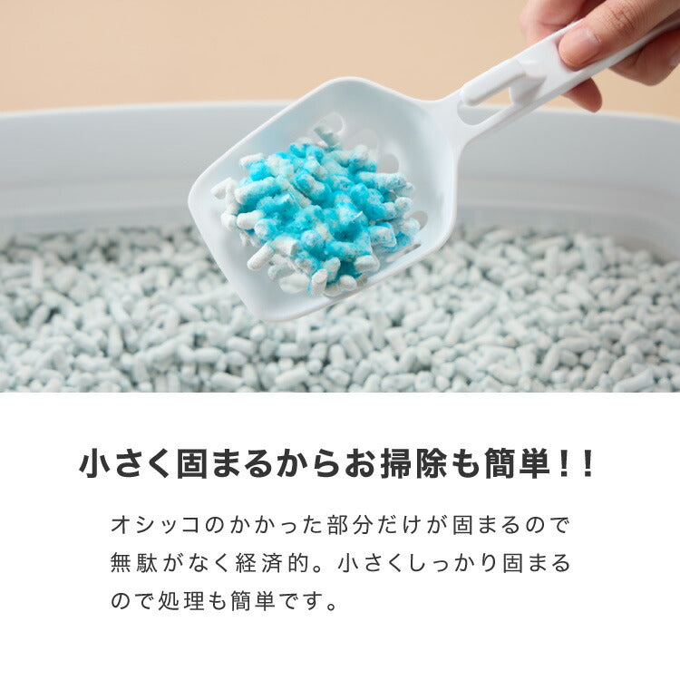 猫砂 紙 紙砂 60L 12L×5袋 日本製 国産 色が変わる 消臭 固まる 流せる トイレに流せる 燃やせる 燃えるゴミ 小さく固まる 青色に変わる 紙の猫砂 猫トイレ 大容量 ケース CL-BL60