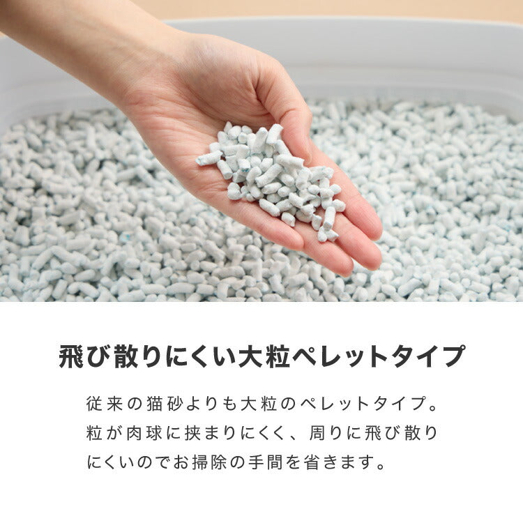 猫砂 紙 紙砂 60L 12L×5袋 日本製 国産 色が変わる 消臭 固まる 流せる トイレに流せる 燃やせる 燃えるゴミ 小さく固まる 青色に変わる 紙の猫砂 猫トイレ 大容量 ケース CL-BL60