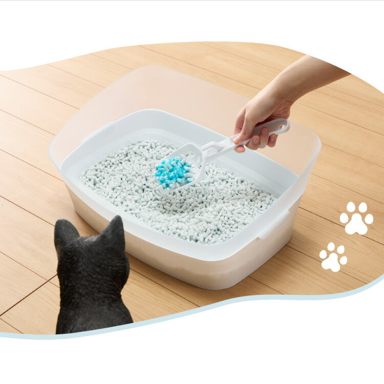 猫砂 紙 紙砂 60L 12L×5袋 日本製 国産 色が変わる 消臭 固まる 流せる トイレに流せる 燃やせる 燃えるゴミ 小さく固まる 青色に変わる 紙の猫砂 猫トイレ 大容量 ケース CL-BL60
