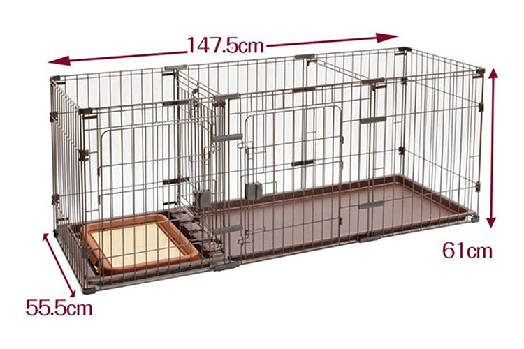 ペティオ サークル ケージ 小屋 犬用 トイレのしつけが出来る ドッグルーム 2way ゲージ 小型犬用 中型犬用 変形できる 組換え可 トイレの場所を分けられる Petio