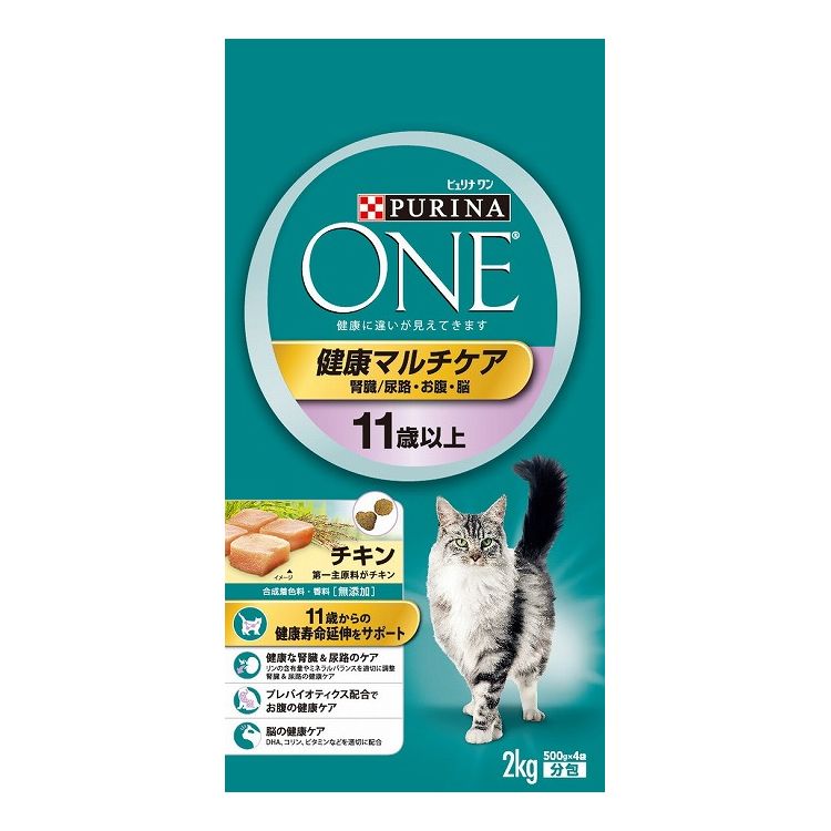 ネスレ日本 ネスレピュリナペットケア PURINA ONE ピュリナワン キャット 健康マルチケア 11歳以上 チキン 2Kg