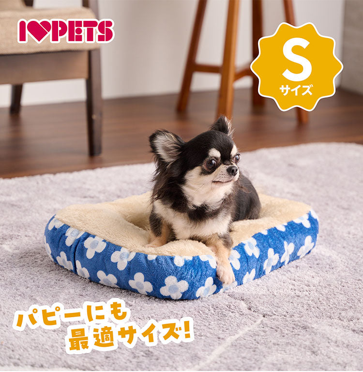 冬用 ペット ベッド クッション S 45×35cm 厚み約7cm 長方形 角型 ペットベッド マット ソファー 冬 あったか 暖かい もこもこ ふわふわ かわいい 可愛い 小型犬 犬 犬用 猫 猫用