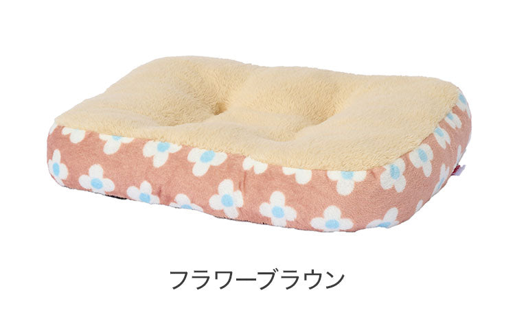 冬用 ペット ベッド クッション S 45×35cm 厚み約7cm 長方形 角型 ペットベッド マット ソファー 冬 あったか 暖かい もこもこ ふわふわ かわいい 可愛い 小型犬 犬 犬用 猫 猫用