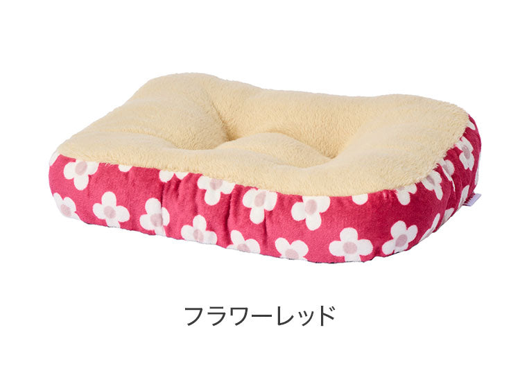 冬用 ペット ベッド クッション S 45×35cm 厚み約7cm 長方形 角型 ペットベッド マット ソファー 冬 あったか 暖かい もこもこ ふわふわ かわいい 可愛い 小型犬 犬 犬用 猫 猫用