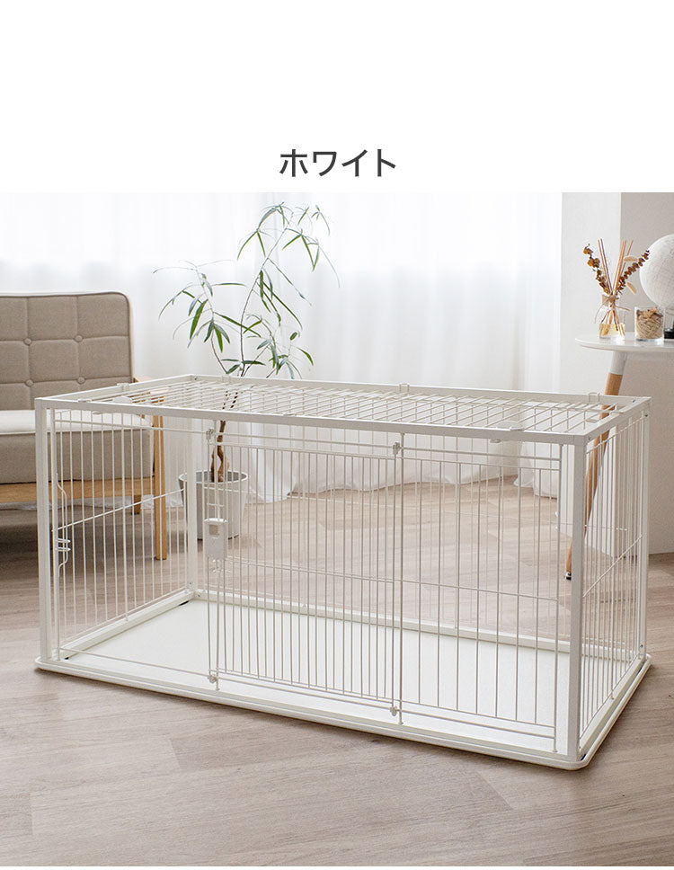 リッチェル 犬用 サークル ケージ 屋根面付き 120×60cm 高さ60cm シンプル インテリアペットサークル 120-60 大型 大きい 犬用サークル ゲージ ペットケージ ハウス 屋根 屋根あり 犬 ペット用