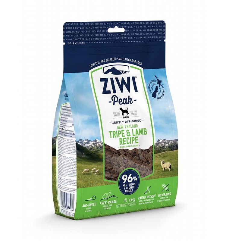 ジウィピーク エアドライ ドッグフード トライプ&ラム 454g ZIWI PEAK 犬用 ドッグ 主食 フード 羊肉