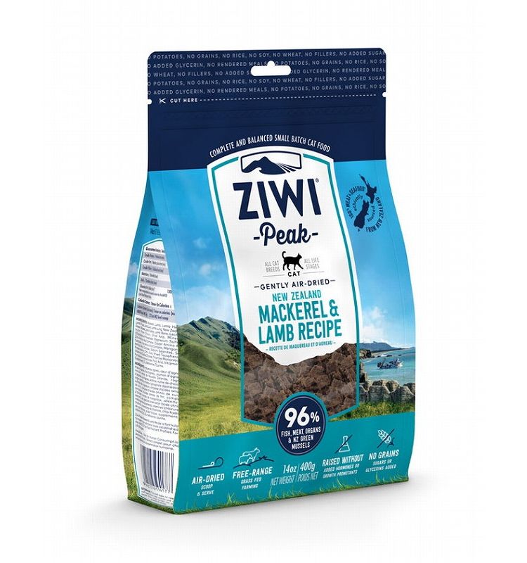 ジウィピーク エアドライ キャットフード マッカロー&ラム 400g ZIWI PEAK 猫用 キャット 主食 フード 羊肉