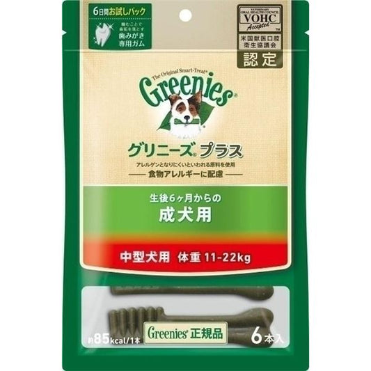 ニュートロジャパン グリニーズP成犬中型11-22kg 6P 【ペット用品】 (代引不可)