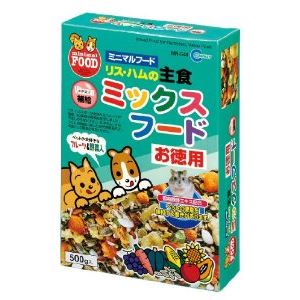 マルカン リス・ハムの主食ミックスフードお徳用 500g MR-544【ペット用品】 (代引不可)