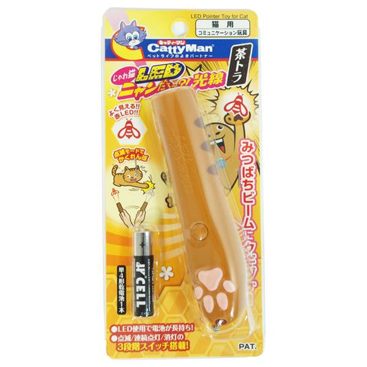 （まとめ）キャティーマンじゃれ猫 LEDニャンだろ～？！光線 茶トラ【×6セット】 (代引不可)