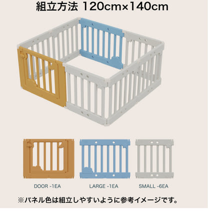 inuipet ペットサークル 120×140cm 8枚セット ドア付き ペット マット 滑り止めマット ドッグマット 滑り止め フローリング 滑らない フロアマット 犬 猫 おしゃれ カーペット ペット用(代引不可)