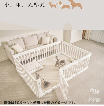 inuipet ペットサークル 120×140cm 8枚セット ドア付き ペット マット 滑り止めマット ドッグマット 滑り止め フローリング 滑らない フロアマット 犬 猫 おしゃれ カーペット ペット用(代引不可)