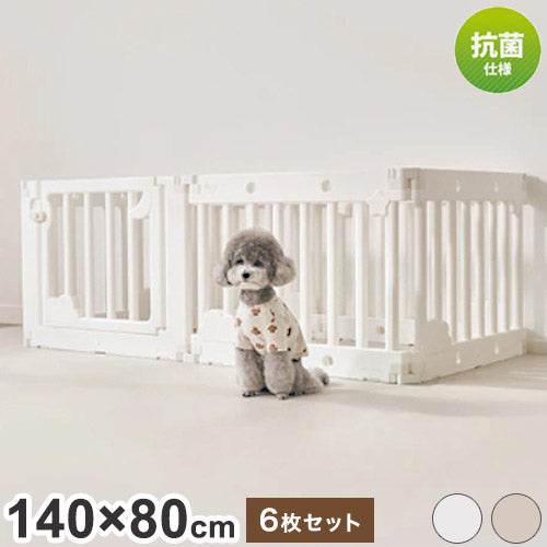 inuipet ペットサークル 140×80cm ドア付き 6枚セット ペット マット 滑り止めマット ドッグマット 滑り止め フローリング 滑らない フロアマット 犬 猫 おしゃれ カーペット ペット用(代引不可)