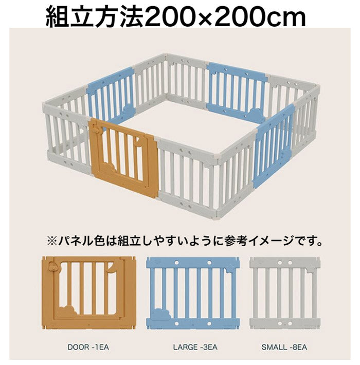 inuipet ペットサークル 200×200cm 12枚セット ドア付き ペット マット 滑り止めマット ドッグマット 滑り止め フローリング 滑らない フロアマット 犬 猫 おしゃれ カーペット ペット用(代引不可)