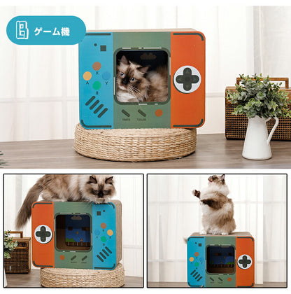 猫爪とぎ キャットトンネル 猫 つめとぎ 爪とぎ 爪磨き 爪みがき 猫用品 段ボール トンネル 遊び ペットタワー キャットタワー 猫タワー 置き型 ネコ 猫ハウス 猫 遊び道具 室内 ペット用品 猫ベッド