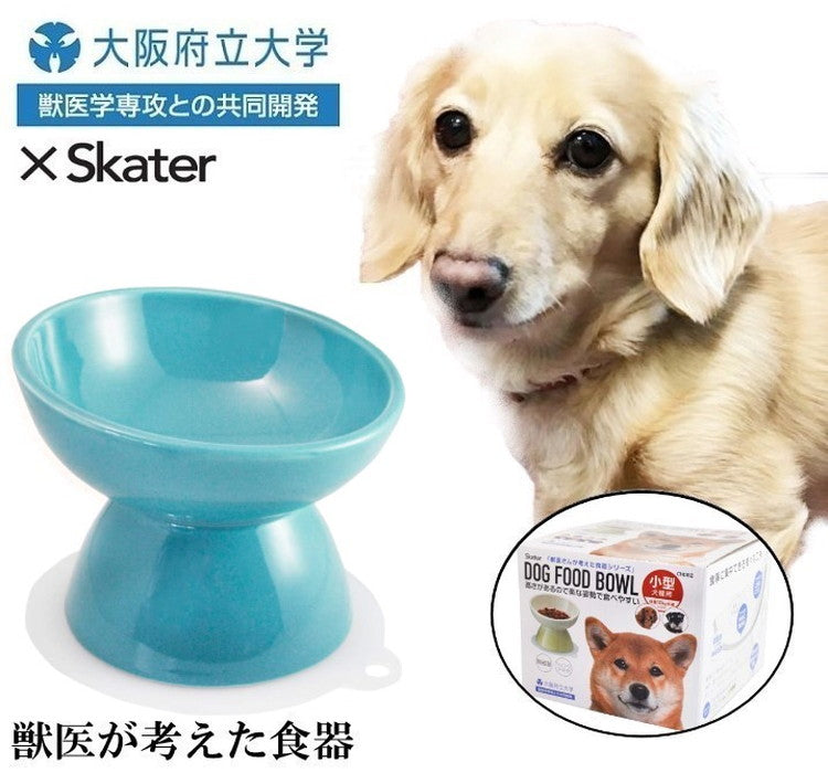 スケーター 小型犬用 食器 陶磁器製 ペット餌入れ マット付 ミント CHOB2 ペット 犬 猫 食器 餌 ごはん 餌箱 エサ入れ お皿 優しい 体 負担 軽減