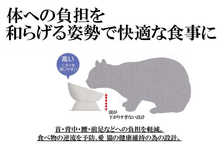 スケーター ネコ用 食器 陶磁器製 ペット餌入れ マット付 ミント CHOB4 ペット 犬 猫 食器 餌 ごはん 餌箱 エサ入れ お皿 優しい 体 負担 軽減