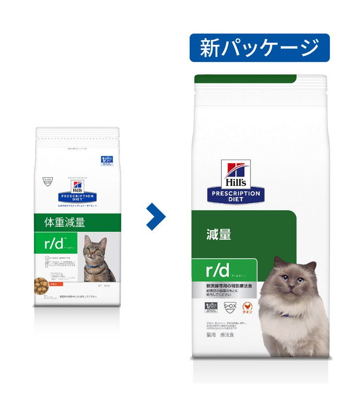 ヒルズ 療法食 猫 猫用 r/d チキン 500g プリスクリプション 食事療法食 サイエンスダイエット