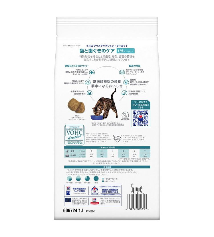 ヒルズ 療法食 猫 猫用 t/d チキン 400g プリスクリプション 食事療法食 サイエンスダイエット