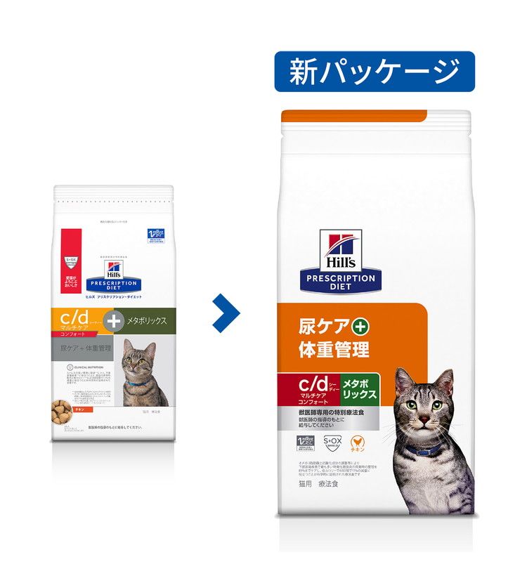 ヒルズ 療法食 猫 猫用 c/dマルチケアコンフォート+メタボリックス チキン 4kg プリスクリプション 食事療法食 サイエンスダイエット