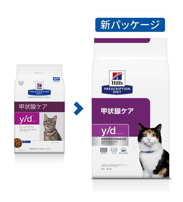 ヒルズ 療法食 猫 猫用 y/d プレーン 2kg プリスクリプション 食事療法食 サイエンスダイエット