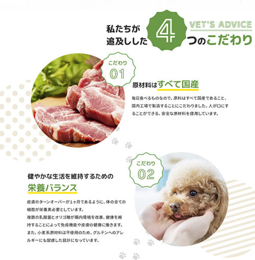 VETS ADVICE 避妊・去勢後のワンちゃん用 3kg 獣医師に相談できる 療法食 食事療法食 国産 日本製 犬用 いぬ用 フード ドライ ベッツアドバイス