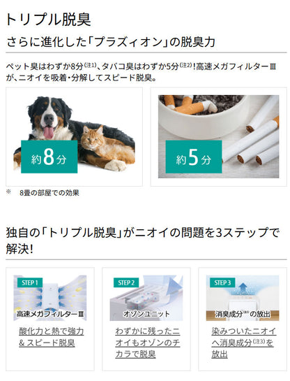 脱臭機 ペット臭対策 脱臭面積~10畳 プラズマイオン FUJITSU PLAZION プラズィオン 富士通ゼネラル DAS-15R ホワイト ブラック オゾン除菌