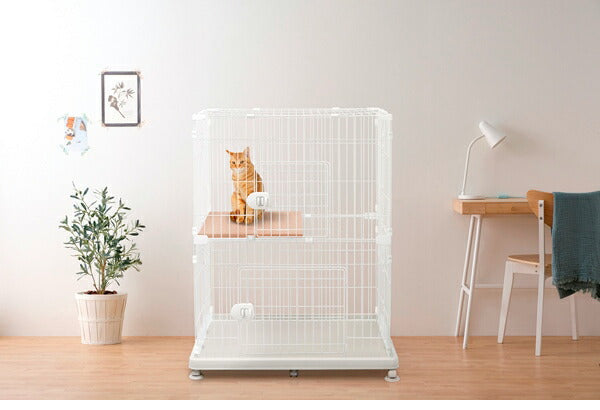 猫 ケージ 2段 多頭飼い キャスター付 キャットゲージ ペットケージ PEC-902V ケージ 猫 ねこ カゴ ケース アイリスオーヤマ