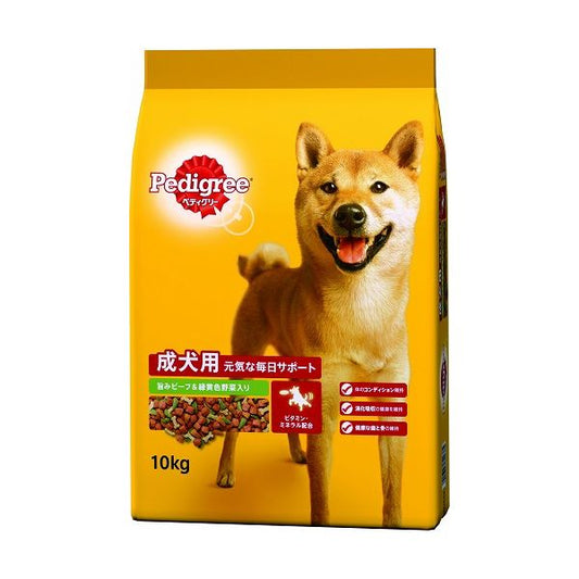 マースジャパンリミテッド ペディグリー成犬ビーフ&緑黄色野菜10kg ペットフード ごはん