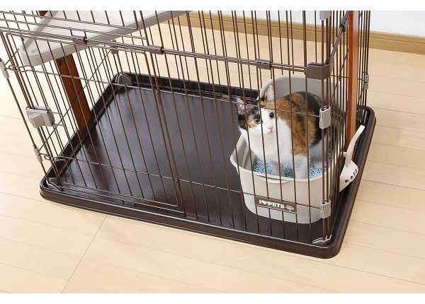 ボンビアルコン ラクラク猫トイレWブロック アイボリー トイレ ペット ペット用品